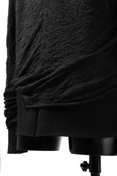 画像をギャラリービューアに読み込む, A.F ARTEFACT exclusive &quot;INTERNAL&quot; LAYERED TOPS / BomberHEAT×CRUMPLE JERSEY (BLACK x BLACK) ※