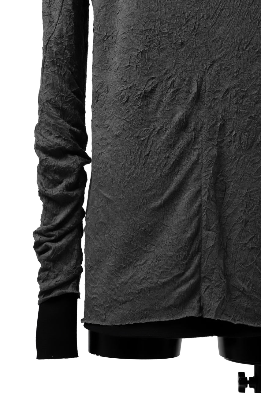 Load image into Gallery viewer, A.F ARTEFACT exclusive &quot;INTERNAL&quot; LAYERED TOPS / BomberHEAT×CRUMPLE JERSEY (KHAKI x BLACK) ※