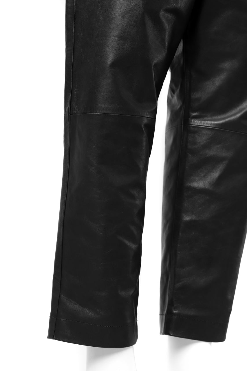 A.F ARTEFACT "Trunk-Show" LOWCROTCH TROUSERS / HORSE LEATHER (BLACK)