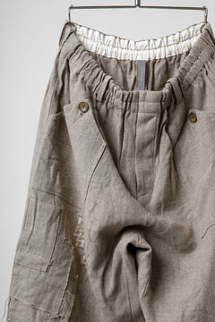 画像をギャラリービューアに読み込む, YUTA MATSUOKA wide tapered pants / safiran linen (ecru)
