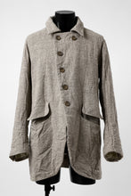YUTA MATSUOKA semi-double jacket / knot yarn wool linen (ecru)の 