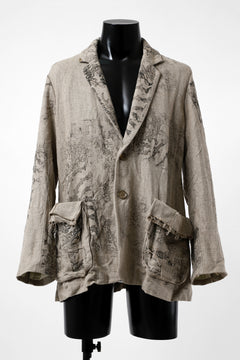 Load image into Gallery viewer, YUTA MATSUOKA 2B print jacket / safiran linen (ecru)