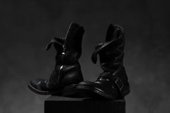 Load image into Gallery viewer, incarnation x LOOM exclusive HORSE LEATHER ENGINEER SIDE ZIP BOOTS (BLACK)