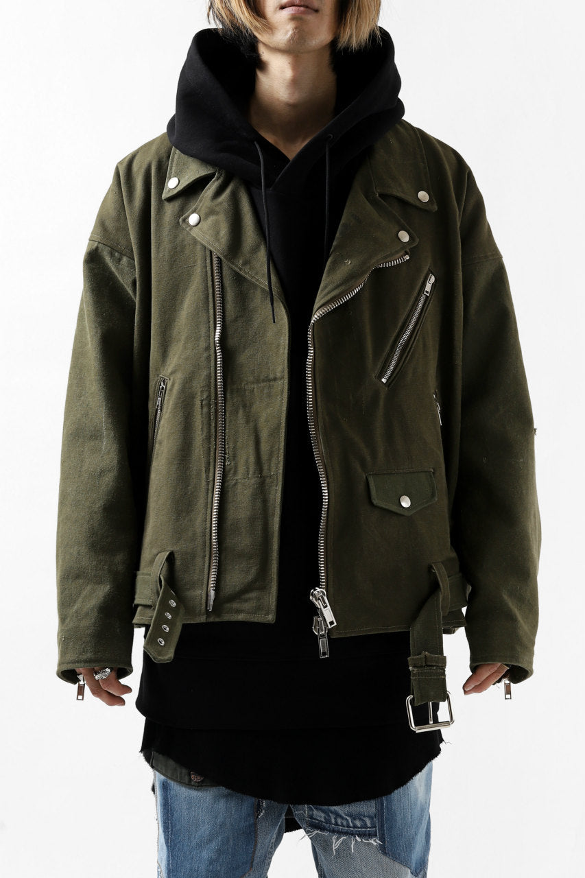 画像をギャラリービューアに読み込む, READYMADE MOTORCYCLE JACKET (GREEN #B)