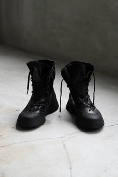 Load image into Gallery viewer, LEON EMANUEL BLANCK DISTORTION FEATHER WEIGHT HIGH TOP SNEAKER BOOTS / GUIDI HORSE LEATHER (BLACK x BLACK)