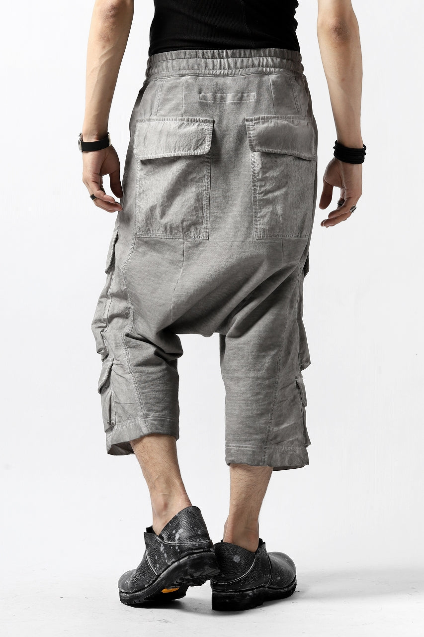 画像をギャラリービューアに読み込む, A.F ARTEFACT SWITCHING CROPPED CARGO SAROUEL / DYED COMBI FABRIC (GREY)