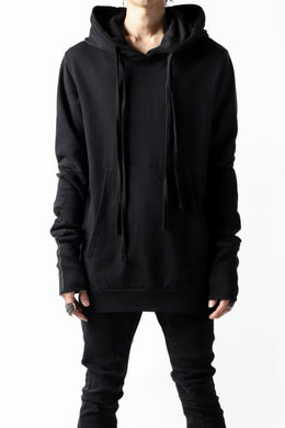 thomkrom DOUBLE HOODIE PULL OVER PARKA / OVER LOCKED (BLACK)