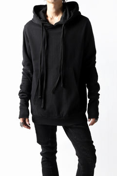 Load image into Gallery viewer, thomkrom DOUBLE HOODIE PULL OVER PARKA / OVER LOCKED (BLACK)