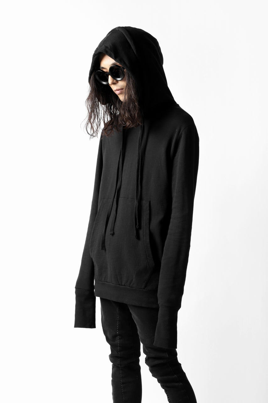thomkrom DOUBLE HOODIE PULL OVER PARKA / OVER LOCKED (BLACK)