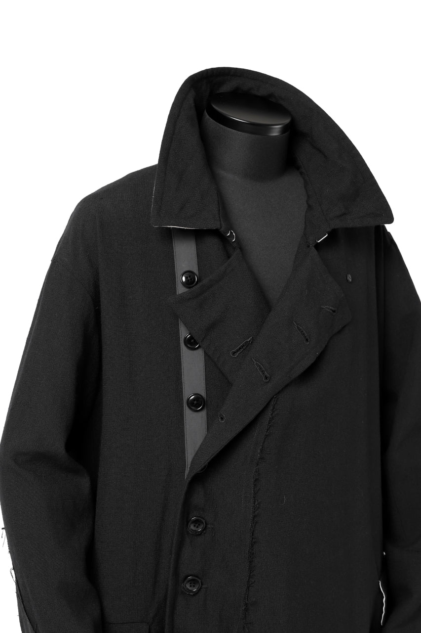 画像をギャラリービューアに読み込む, KLASICA HM-C DOUBLE BREASTED COAT / MONOTONE HOUND TOOTH (BLACK)