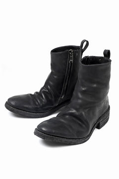 Load image into Gallery viewer, incarnation exclusive HORSE LEATHER SIDE ZIP BOOTS / PIECE DYED (BLACK)