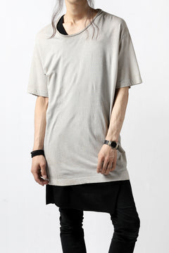 Load image into Gallery viewer, RUNDHOLZ DIP DISTORTED NECK T-SHIRT / DYED L.JERSEY (ZINC)