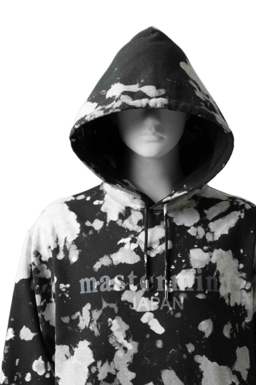 mastermind JAPAN SWEAT HOODIE / BLEACH - TIEDYE (BLACK x WHITE)