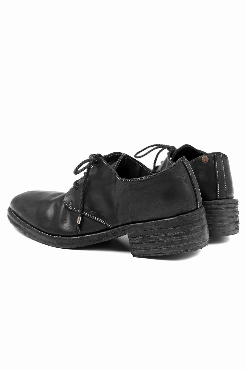 incarnation HORSE LEATHER DERBY SHOES / PIECE DYED (BLACK)