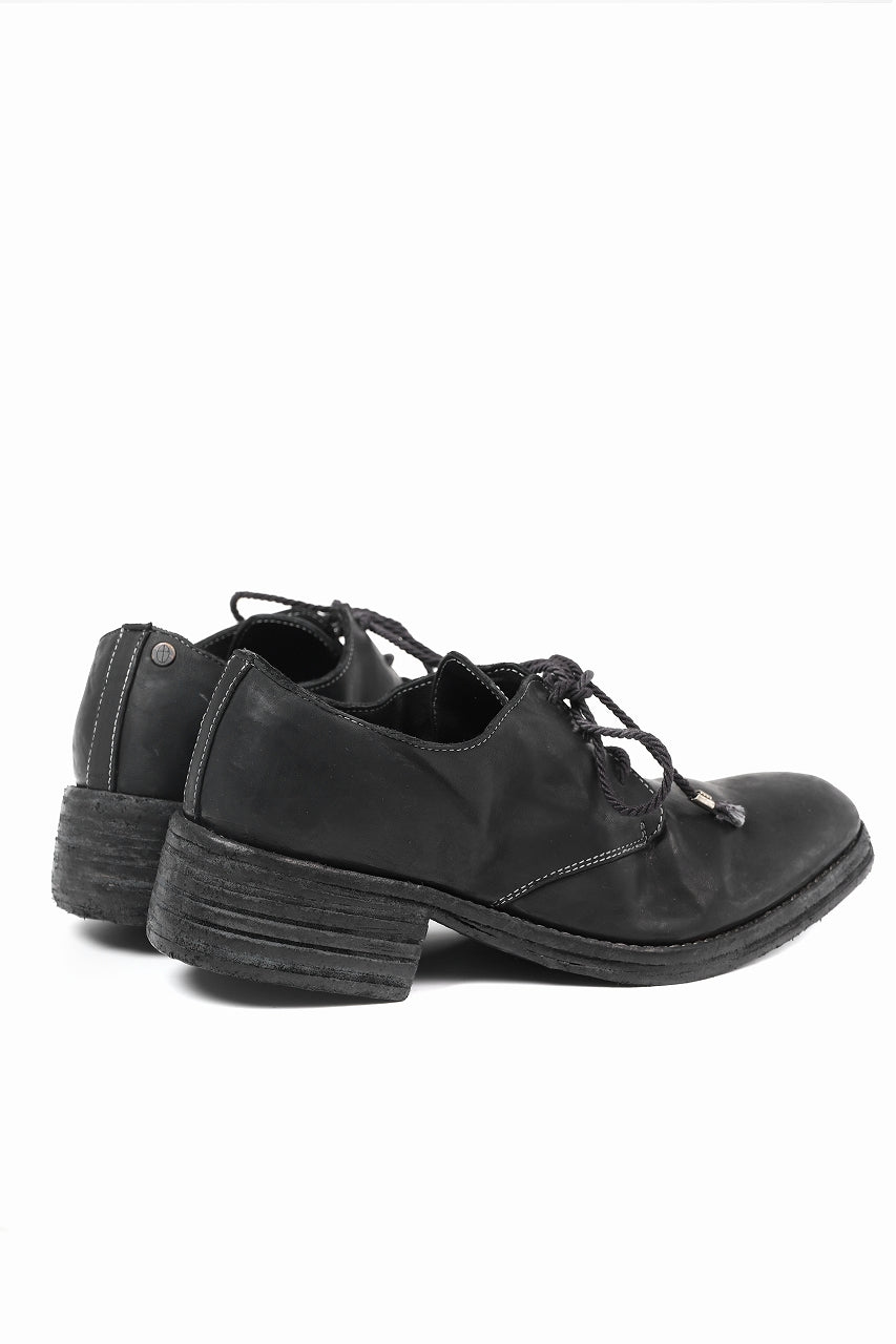 incarnation HORSE LEATHER DERBY SHOES / PIECE DYED (BLACK)