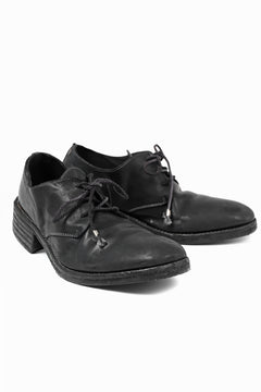 Load image into Gallery viewer, incarnation HORSE LEATHER DERBY SHOES / PIECE DYED (BLACK)