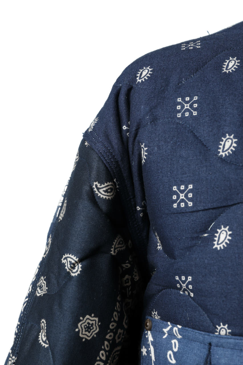 画像をギャラリービューアに読み込む, READYMADE QUILTED BANDANA BURN COAT (NAVY)