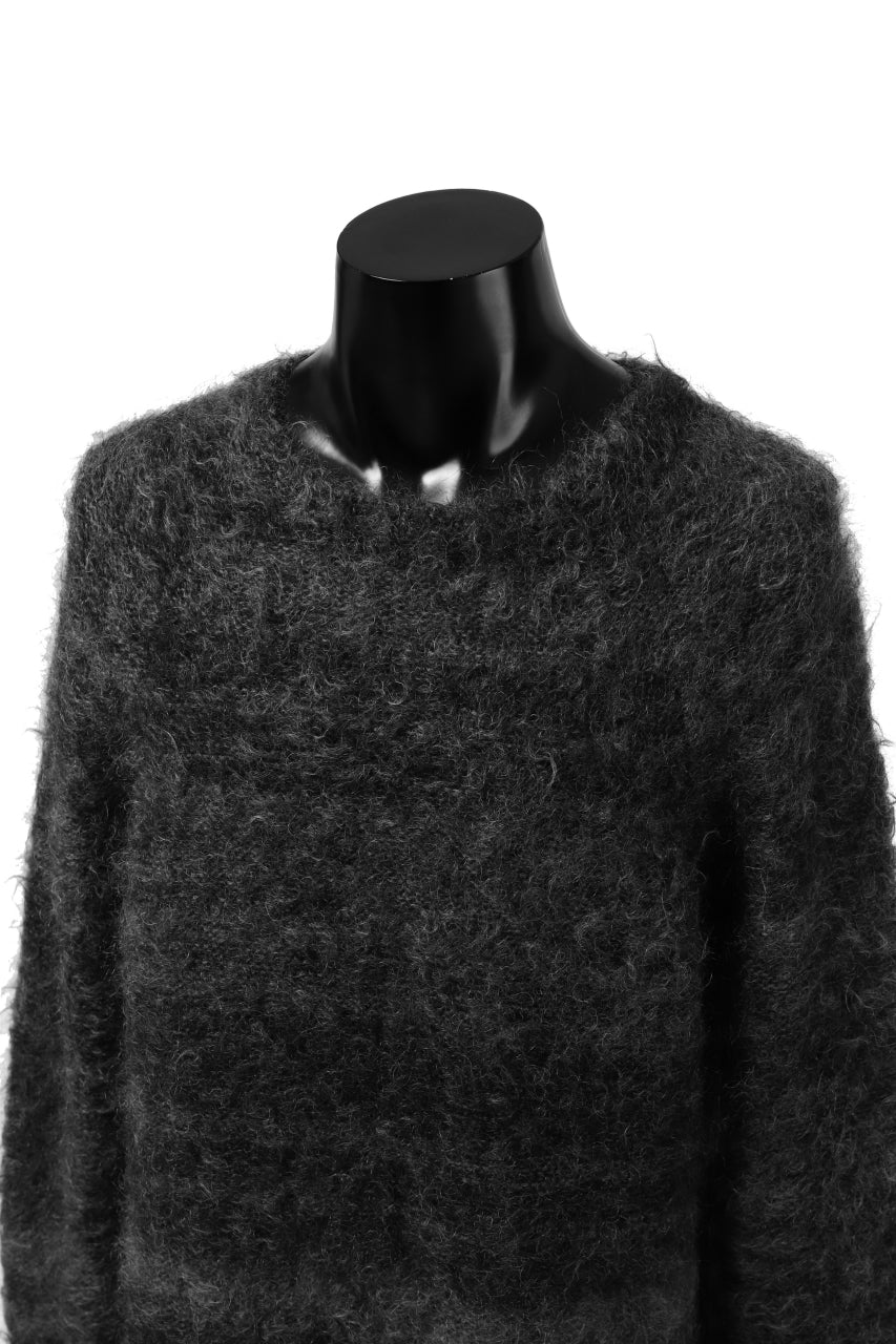 KLASICA BLIND MOHAIR KNIT SWEATER / FLUFFY 3.5G (MIX GREY)