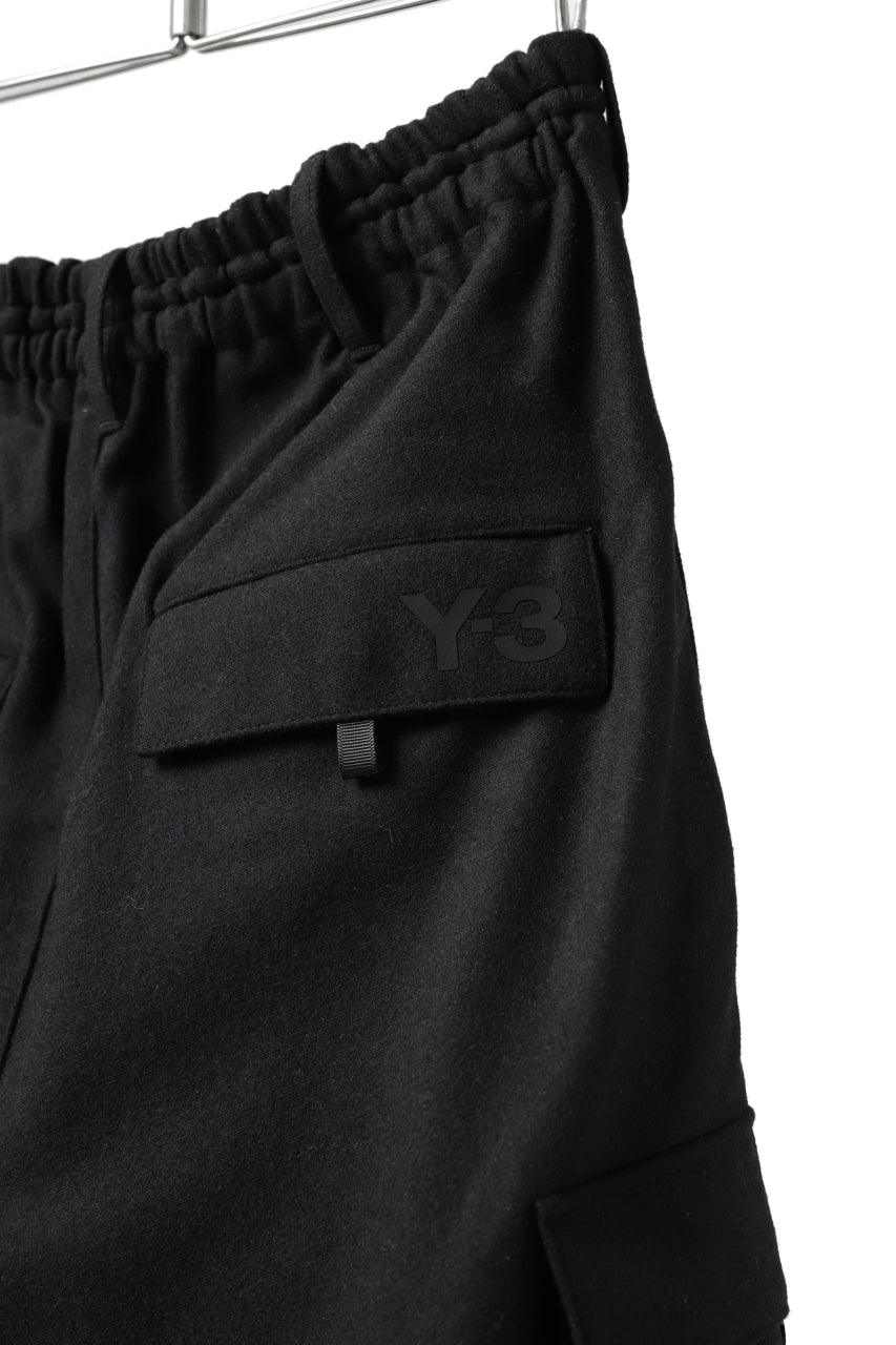 Y-3 Yohji Yamamoto CLASSIC CARGO PANTS / WOOL FLANNEL (BLACK)