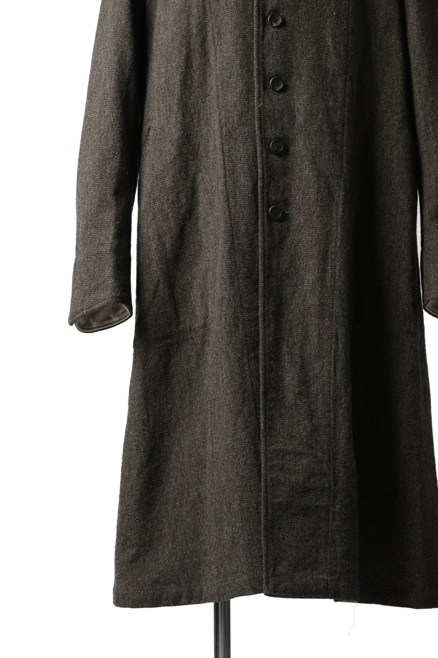 sus-sous medical coat / broke washer woven (KHAKI GREY)