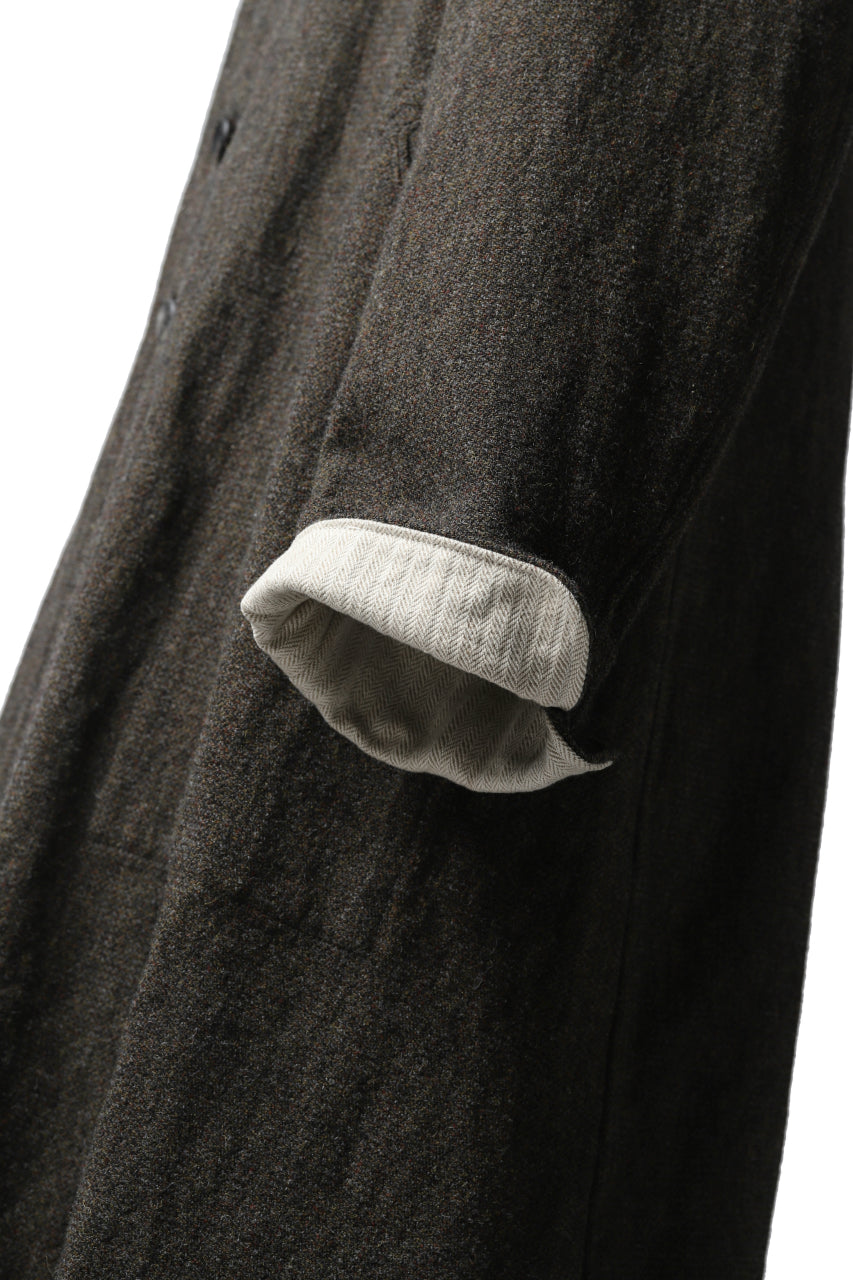 画像をギャラリービューアに読み込む, sus-sous medical coat / broke washer woven (KHAKI GREY)