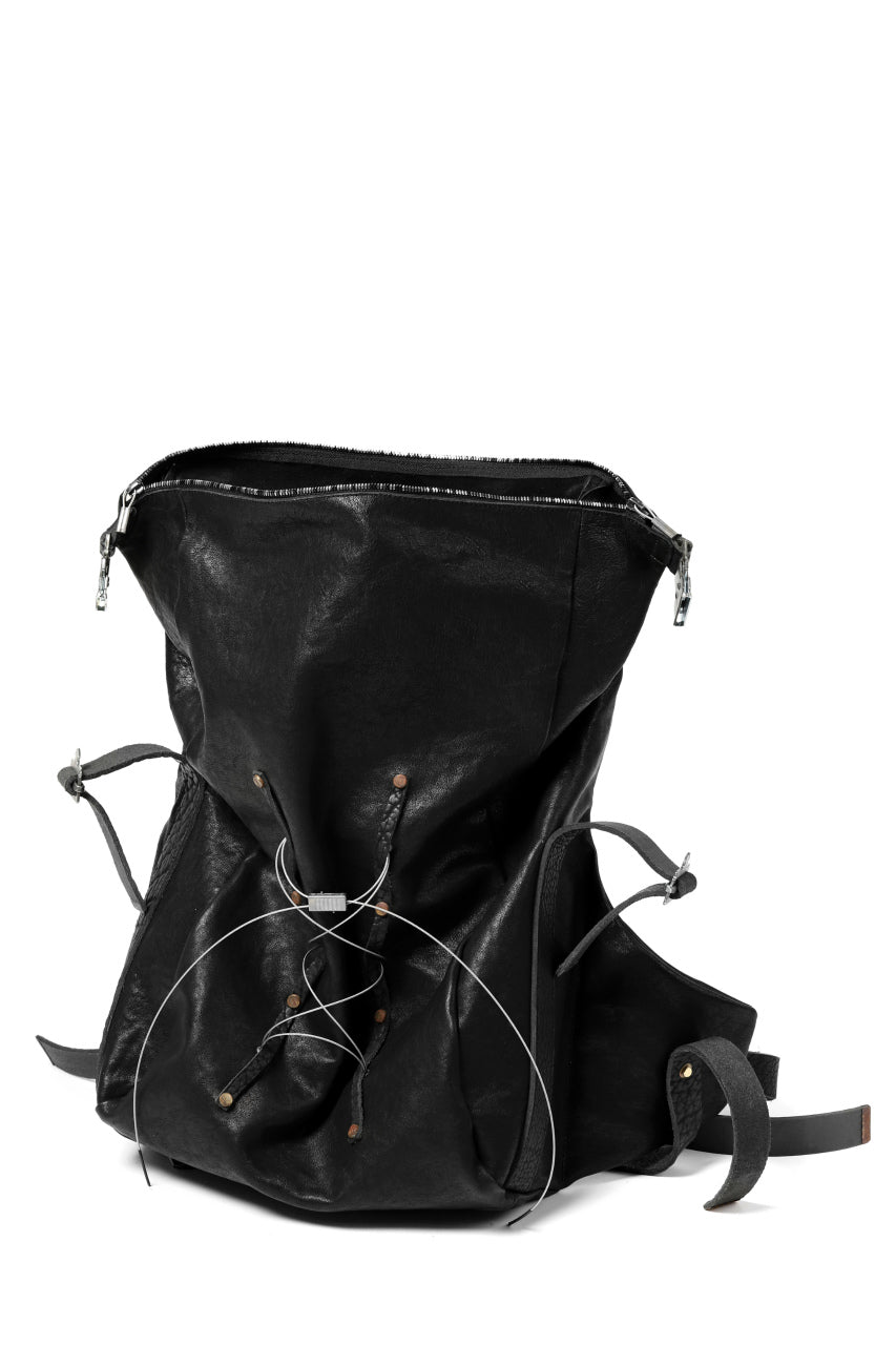 ierib roll top ruck sack #2 / FVT Oiled Horse (BLACK)