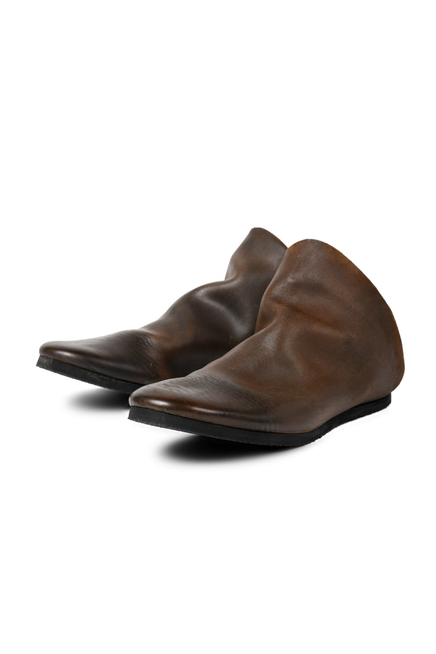 ierib slip on shoes / Roughout Cordovan (BROWN)