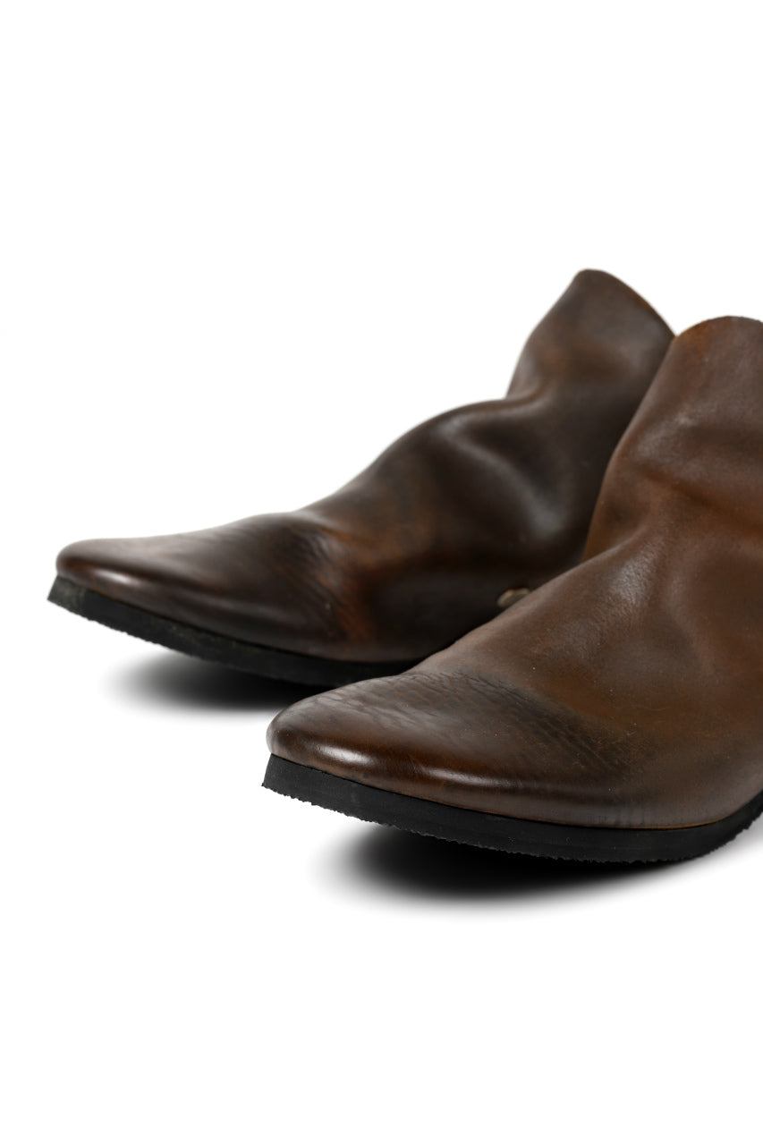 ierib slip on shoes / Roughout Cordovan (BROWN)