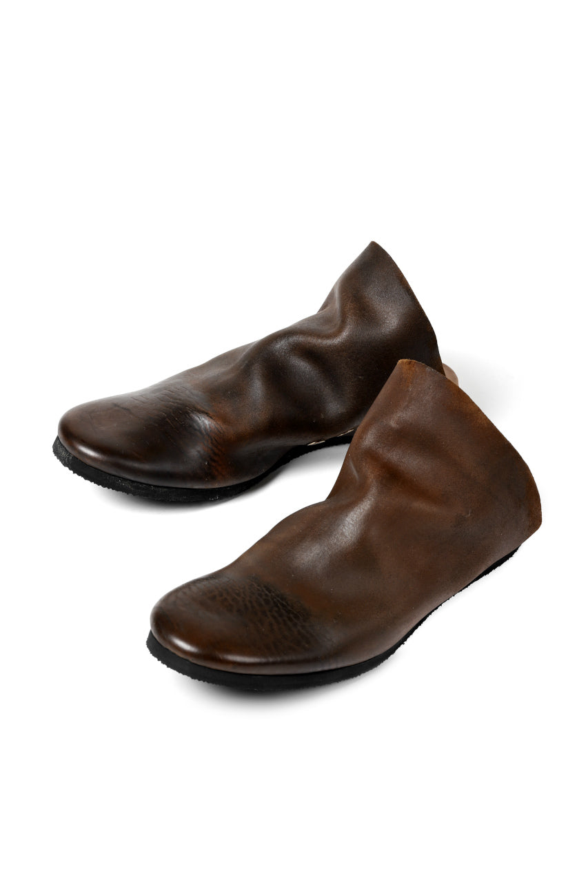 ierib slip on shoes / Roughout Cordovan (BROWN)