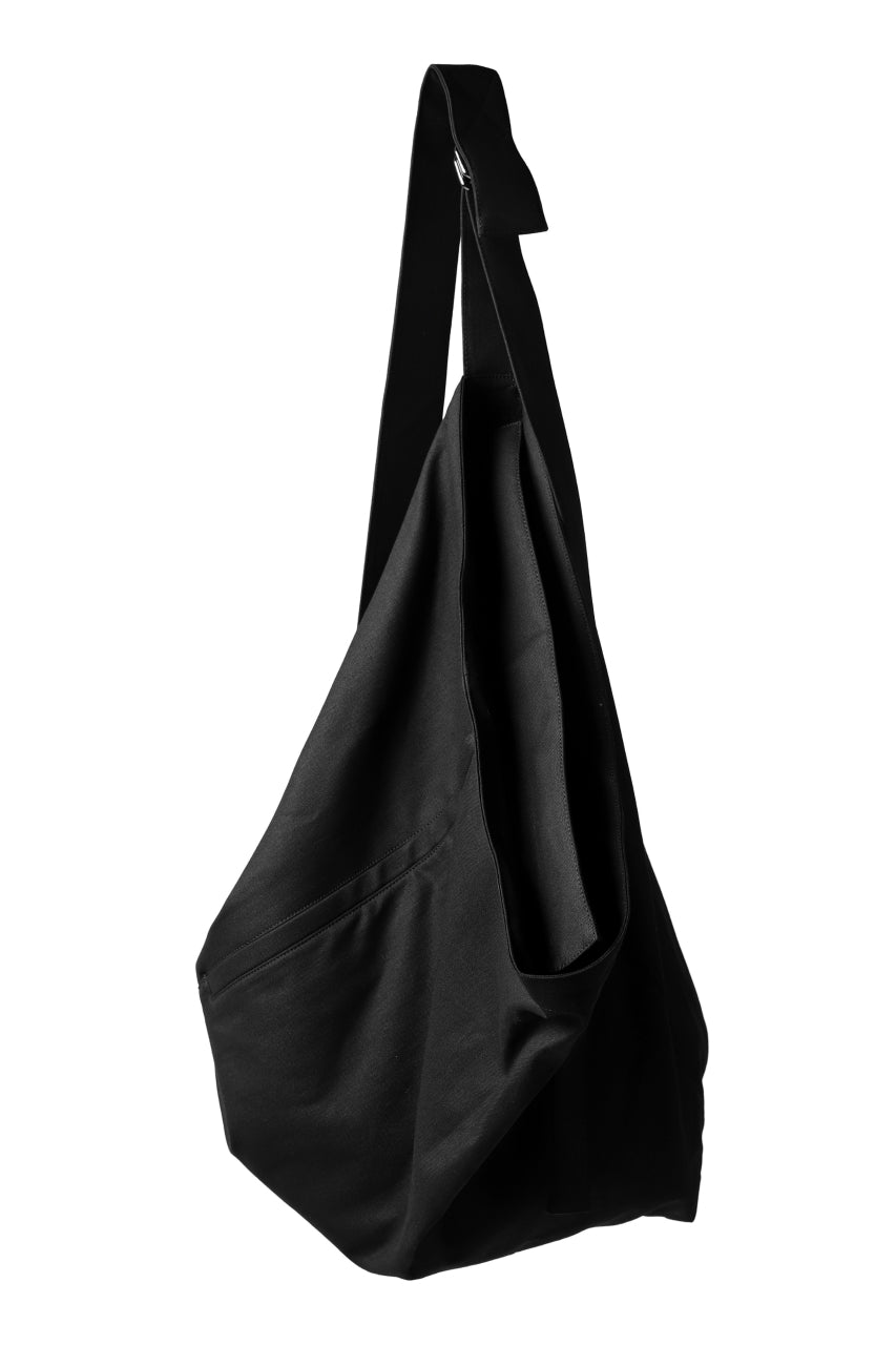 Load image into Gallery viewer, discord Yohji Yamamoto COTTON CANVAS TRIANGLE MEDIUM SHOULDER BAG (BLACK)