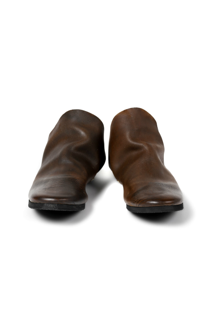 ierib slip on shoes / Roughout Cordovan (BROWN)