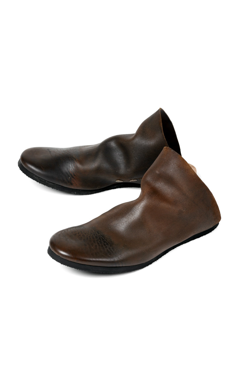 ierib slip on shoes / Roughout Cordovan (BROWN)