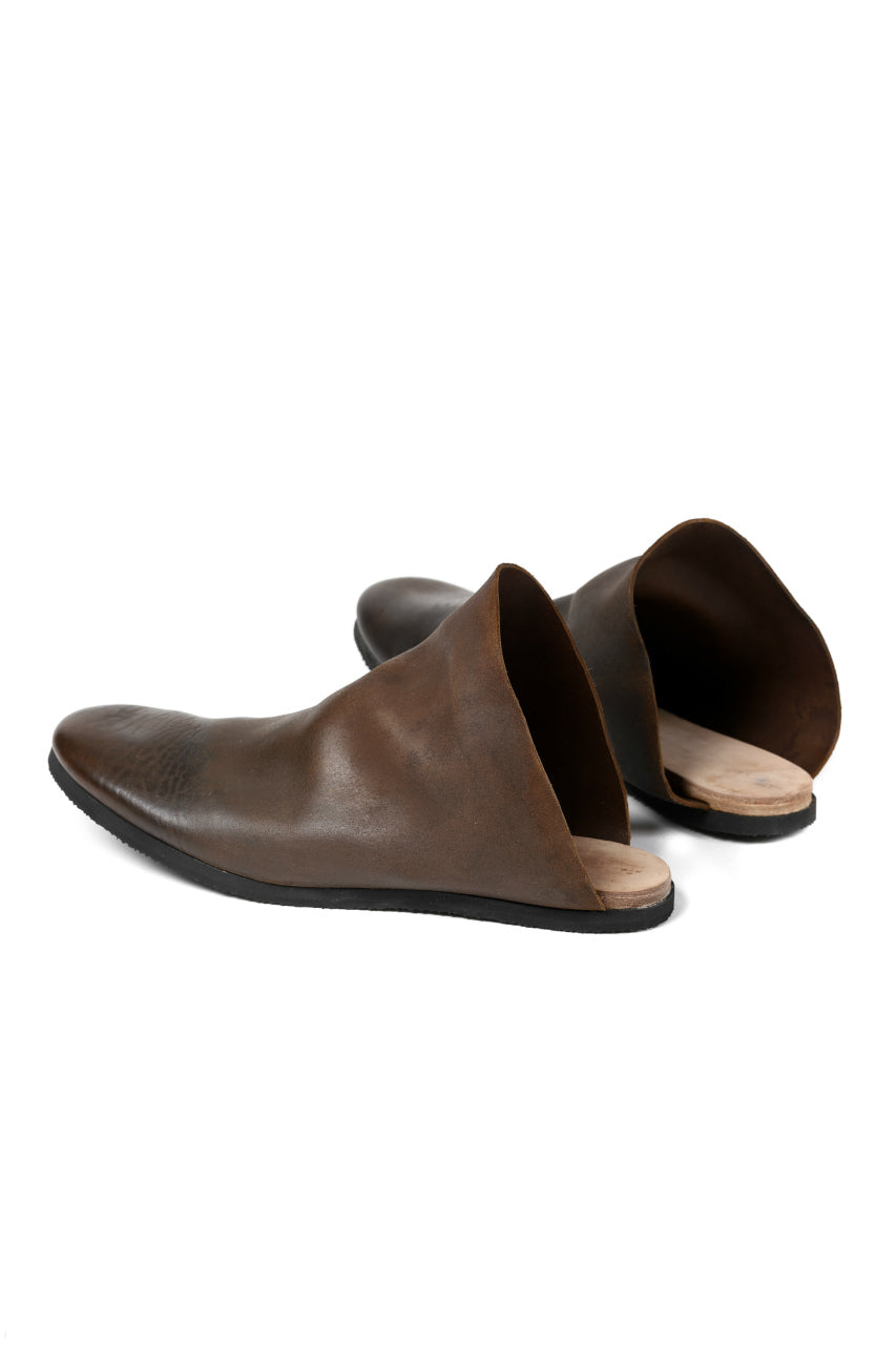 ierib slip on shoes / Roughout Cordovan (BROWN)