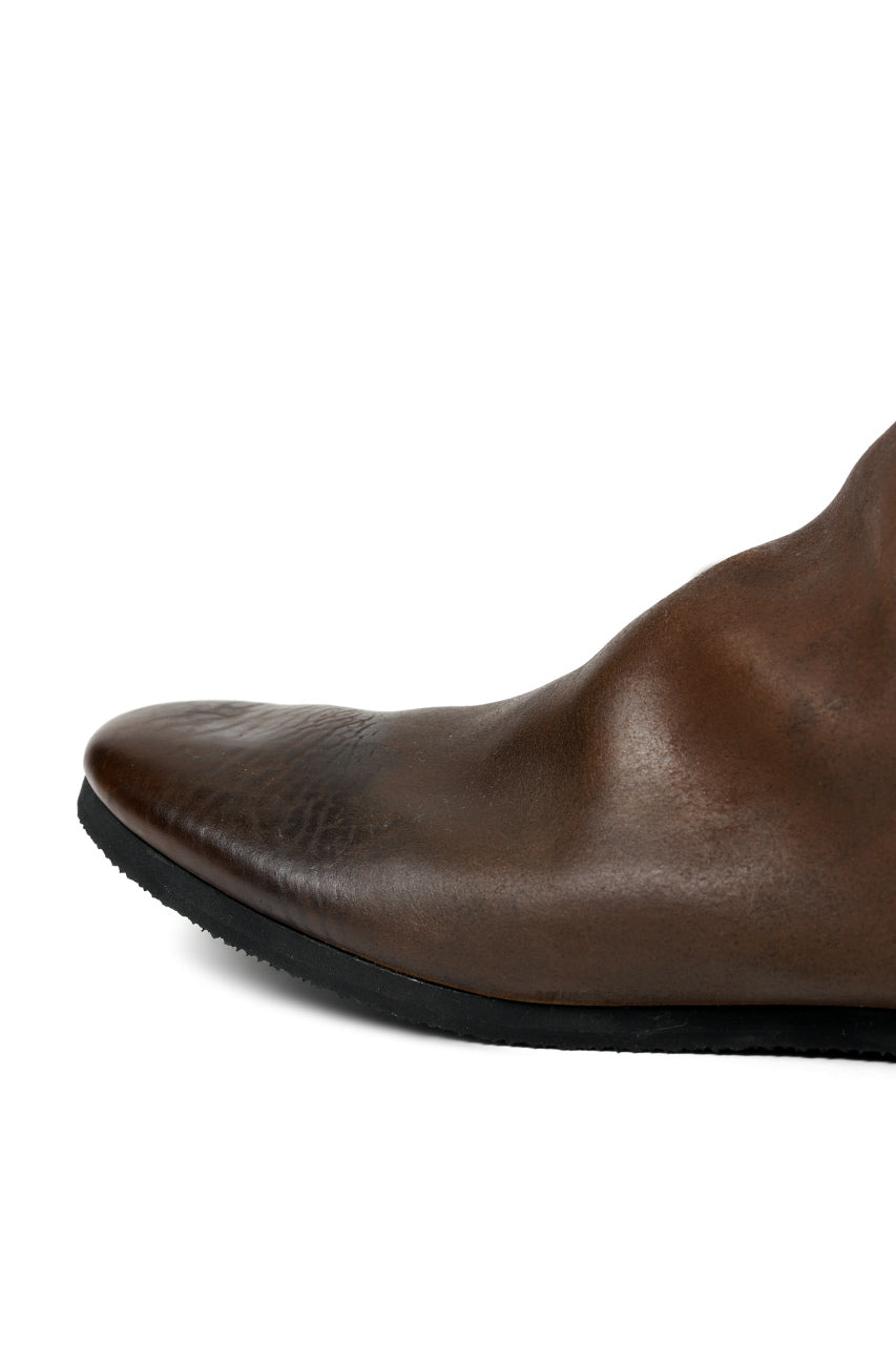 ierib slip on shoes / Roughout Cordovan (BROWN)