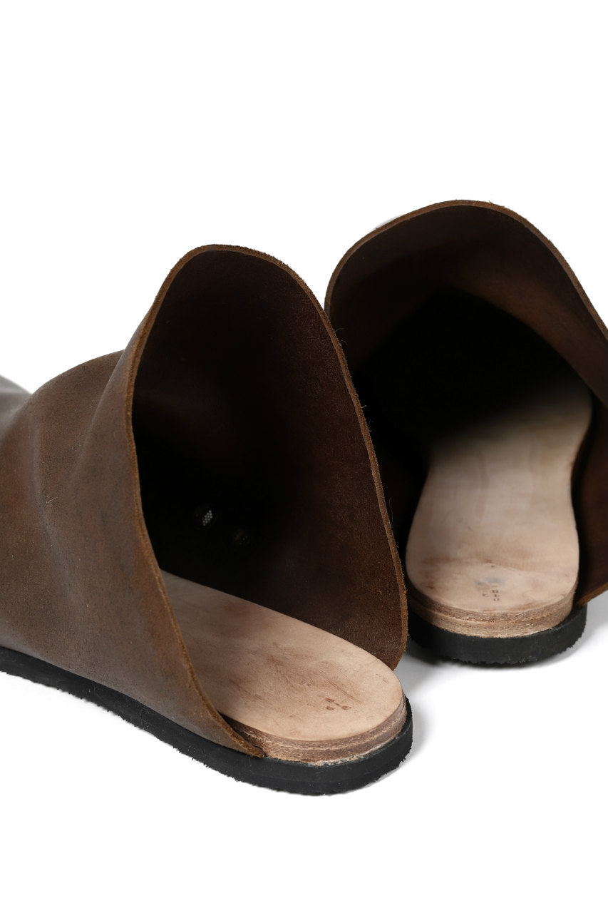 ierib slip on shoes / Roughout Cordovan (BROWN)