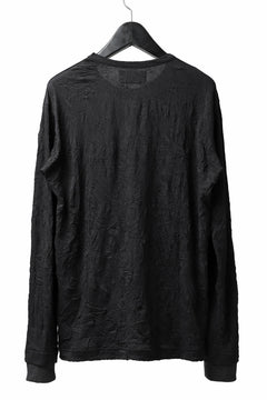Load image into Gallery viewer, Y&#39;s BASIC LONG SLEEVE TEE / PLAIN STITCH WRINKLE (BLACK)
