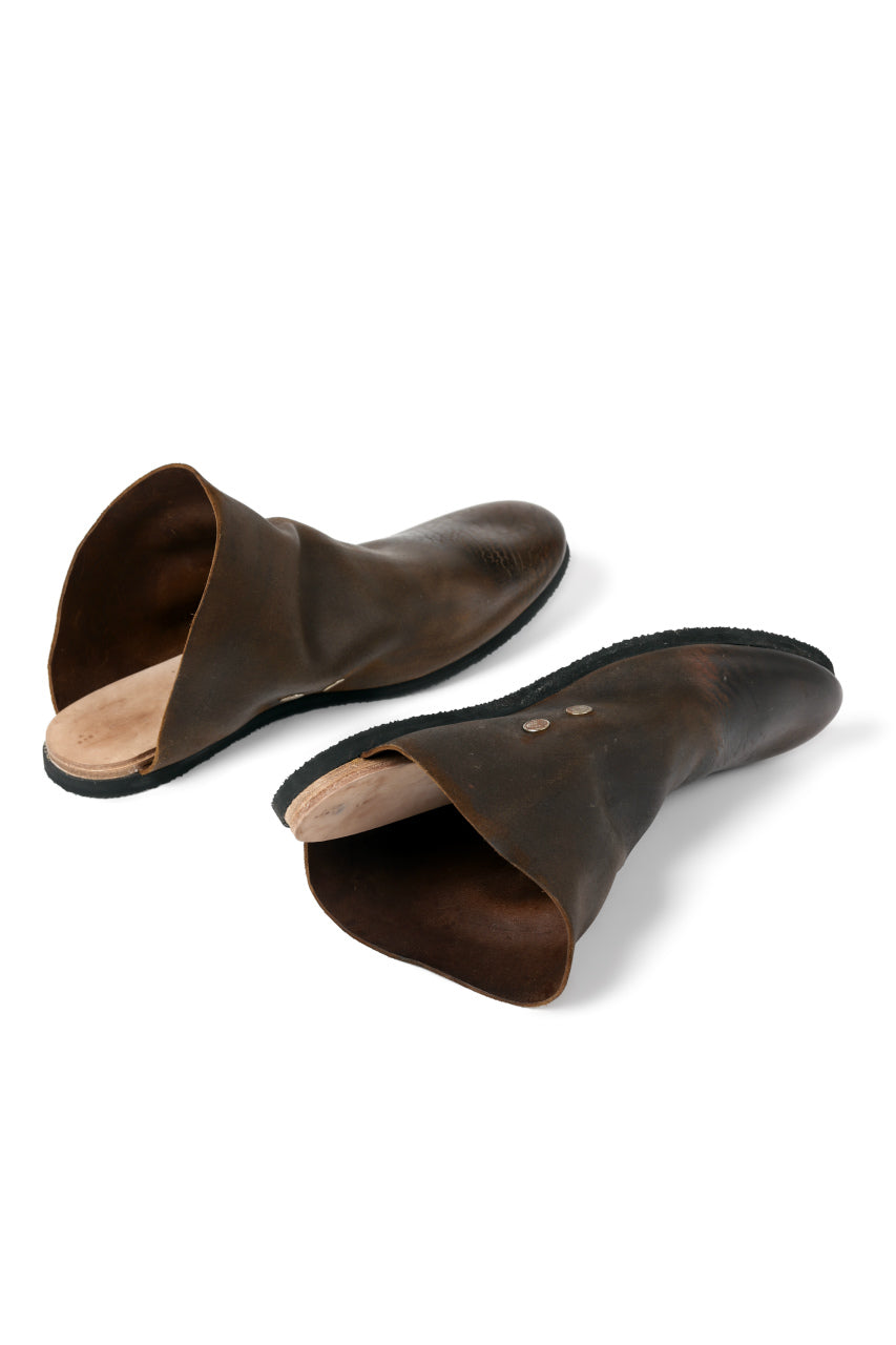 ierib slip on shoes / Roughout Cordovan (BROWN)