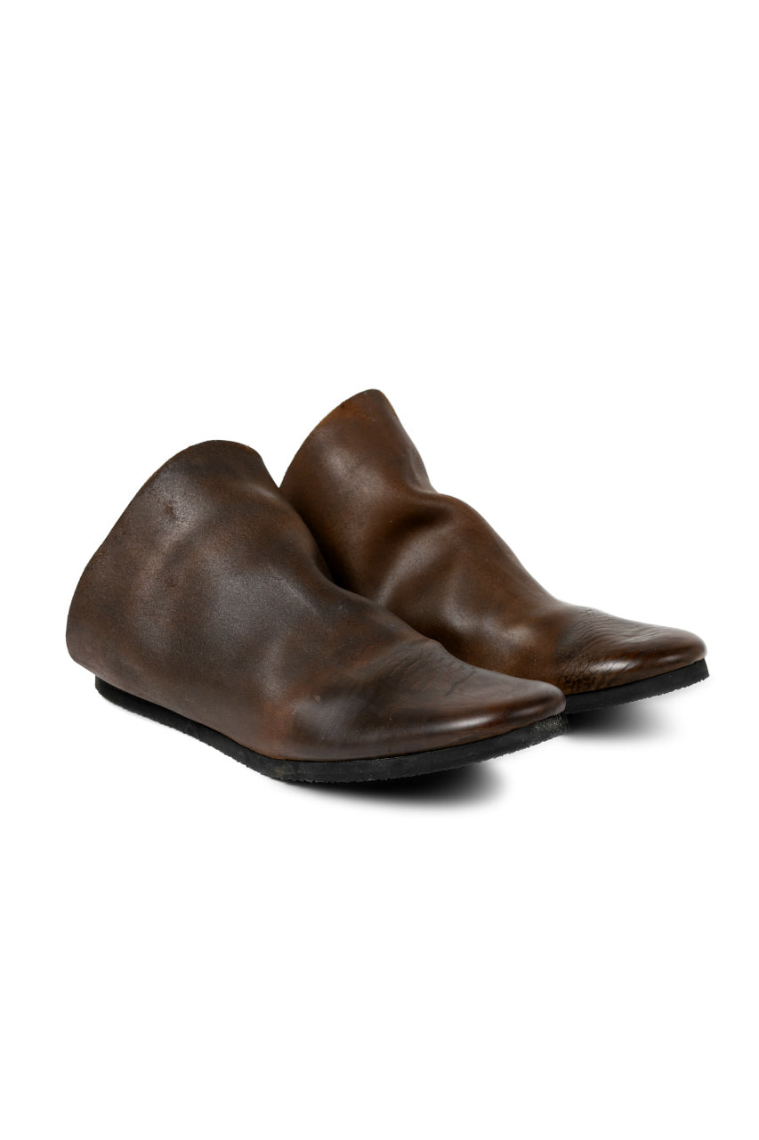 ierib slip on shoes / Roughout Cordovan (BROWN)