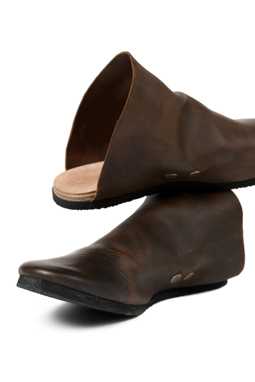 ierib slip on shoes / Roughout Cordovan (BROWN)