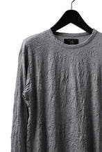 Load image into Gallery viewer, Y&#39;s BASIC LONG SLEEVE TEE / PLAIN STITCH WRINKLE (GREY)