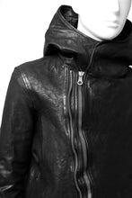 画像をギャラリービューアに読み込む, ISAMU KATAYAMA BACKLASH HOODED ZIPPER JACKET / ITALY-SHOULDER OBJECT DYED (BLACK)