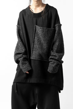 Load image into Gallery viewer, SOSNOVSKA ATTACHED POCKET KNIT SWEATER (BLACK)