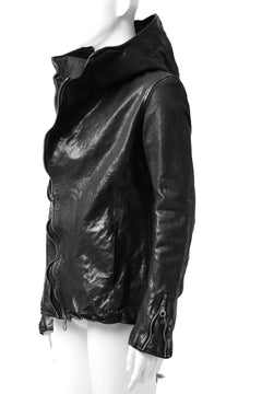 画像をギャラリービューアに読み込む, ISAMU KATAYAMA BACKLASH HOODED ZIPPER JACKET / ITALY-SHOULDER OBJECT DYED (BLACK)