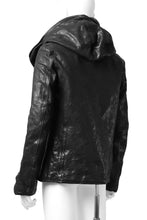 画像をギャラリービューアに読み込む, ISAMU KATAYAMA BACKLASH HOODED ZIPPER JACKET / ITALY-SHOULDER OBJECT DYED (BLACK)