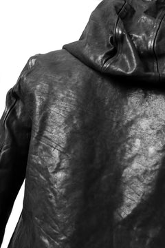 画像をギャラリービューアに読み込む, ISAMU KATAYAMA BACKLASH HOODED ZIPPER JACKET / ITALY-SHOULDER OBJECT DYED (BLACK)