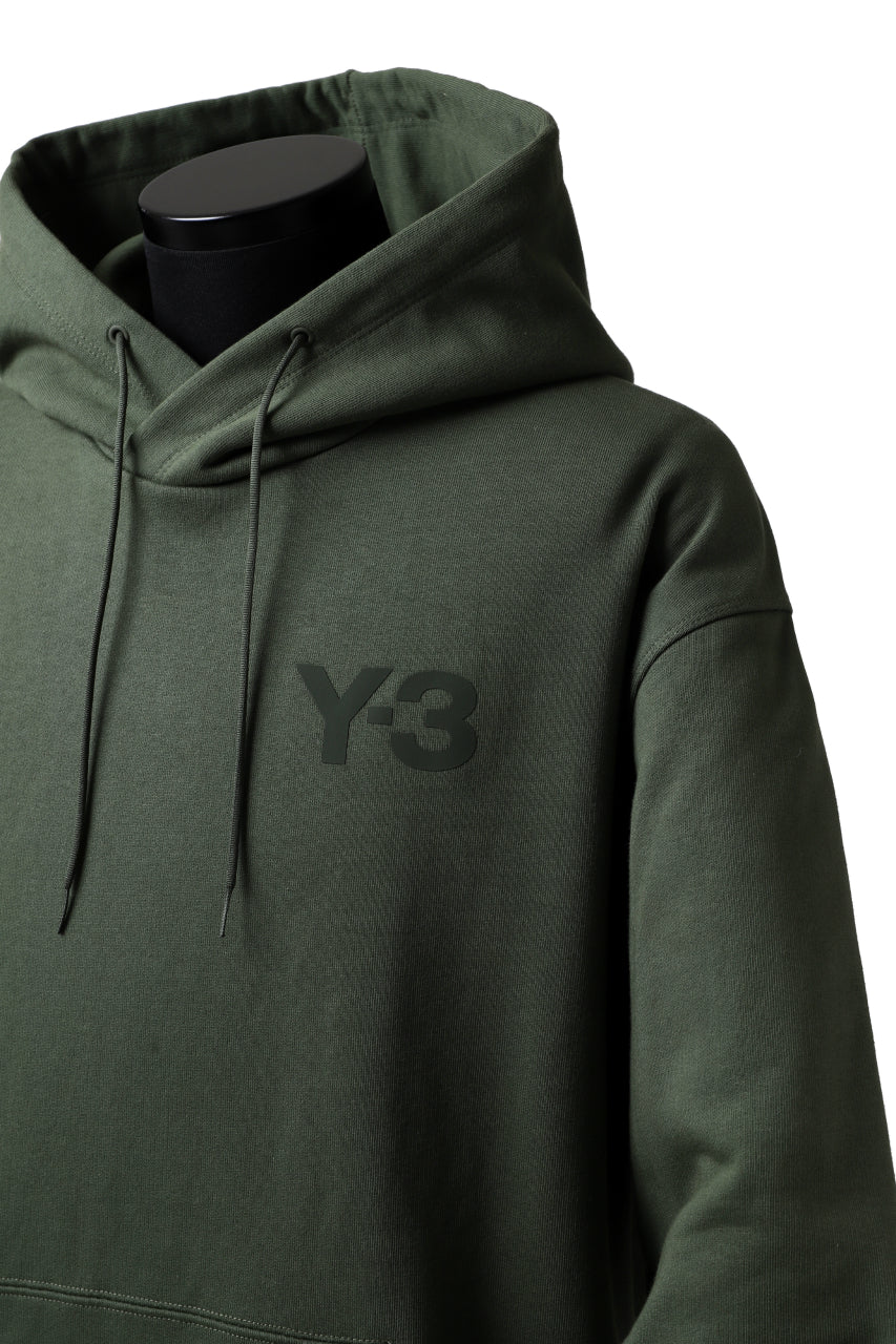 画像をギャラリービューアに読み込む, Y-3 Yohji Yamamoto CLASSIC CHEST LOGO HOODIE PARKA / FRENCH TERRY (GREEN)