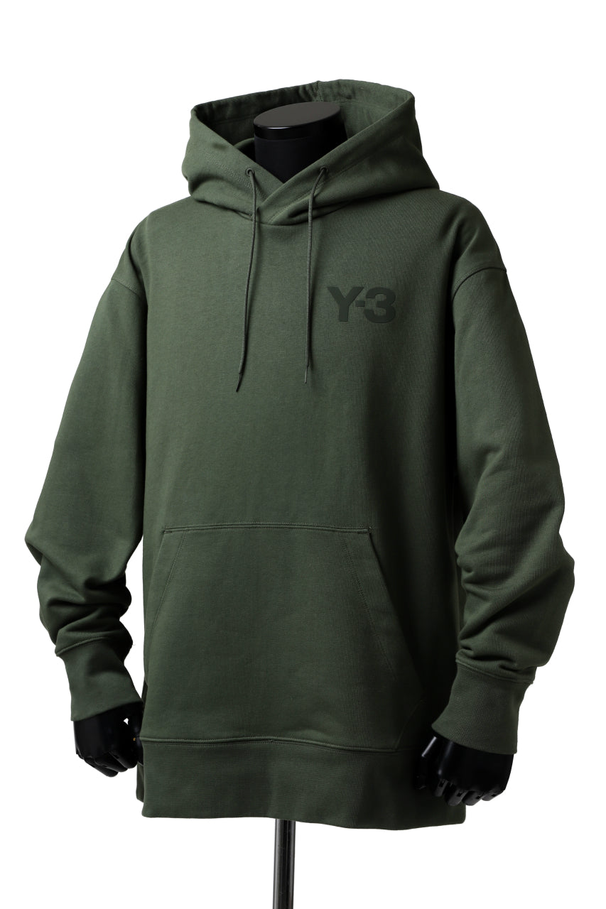 Y-3 Yohji Yamamoto CLASSIC CHEST LOGO HOODIE PARKA / FRENCH TERRY (GREEN)