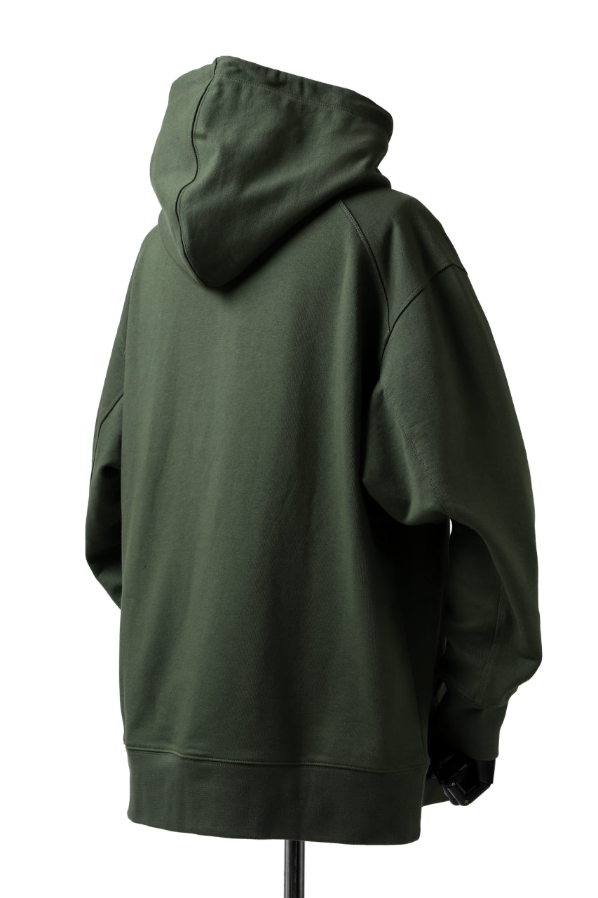 Y-3 Yohji Yamamoto CLASSIC CHEST LOGO HOODIE PARKA / FRENCH TERRY (GREEN)