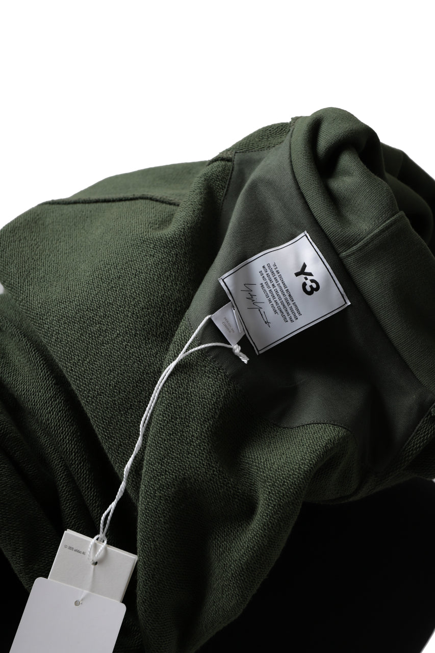 画像をギャラリービューアに読み込む, Y-3 Yohji Yamamoto CLASSIC CHEST LOGO HOODIE PARKA / FRENCH TERRY (GREEN)