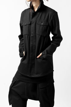 Load image into Gallery viewer, 11 BY BORIS BIDJAN SABERI SHIRT JACKET &quot;S1B-F-1447&quot; (BLACK DYE)